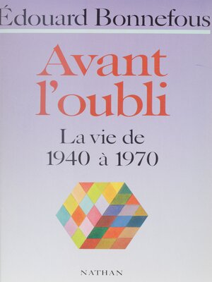 cover image of Avant l'oubli